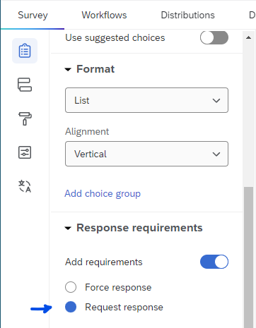 Request response is next to force response