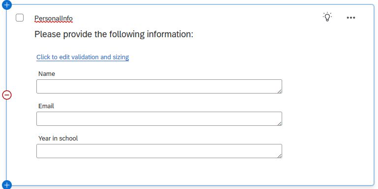 A form field instructs, 'Please provide the following information' with blanks for 'Name', 'Email', and 'Year in school'.